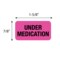 Nevs Label, Under Medication 7/8" x 1-5/8" Flr Pink w/Black VW-0026 - alternate 2